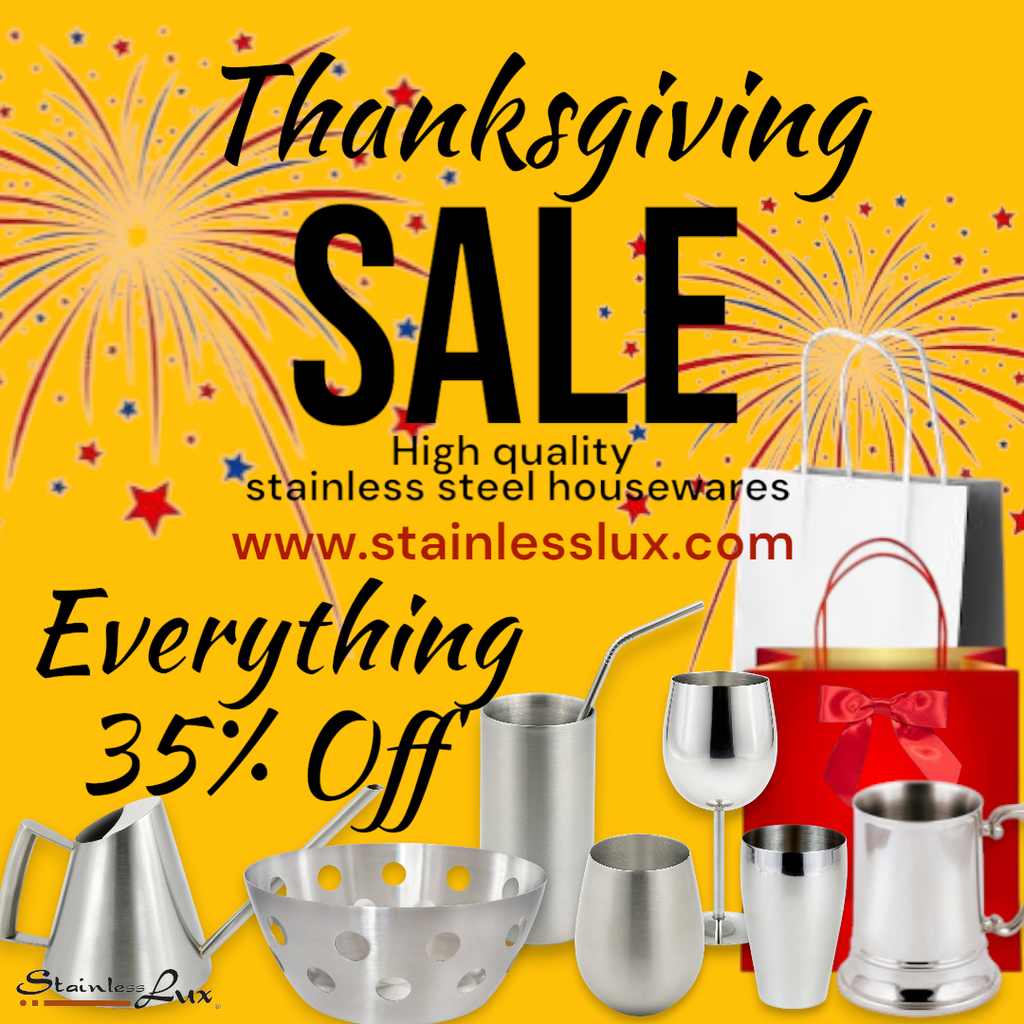 Thanksgiving Hosting Essentials: Elevate Your Table with Stainless Steel Elegance, 35% Off everything