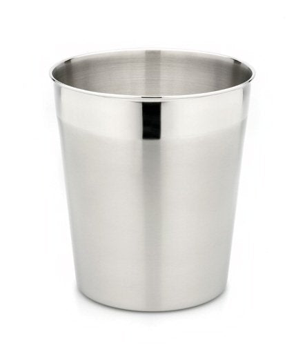 StainlessLUX 71131 Two-Tone Harmony Stainless Steel Waste Basket (1.25 gallon)