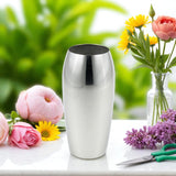 StainlessLUX 72202 Brilliant Oblong Stainless Steel Flower Vase