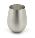 StainlessLUX 77375 4-piece Brushed Stainless Steel Stemless Wine Glass Set