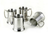StainlessLUX 77311 Brilliant Stainless Steel Beer Mugs / Craft Beer Steins (4 Mugs / Set)