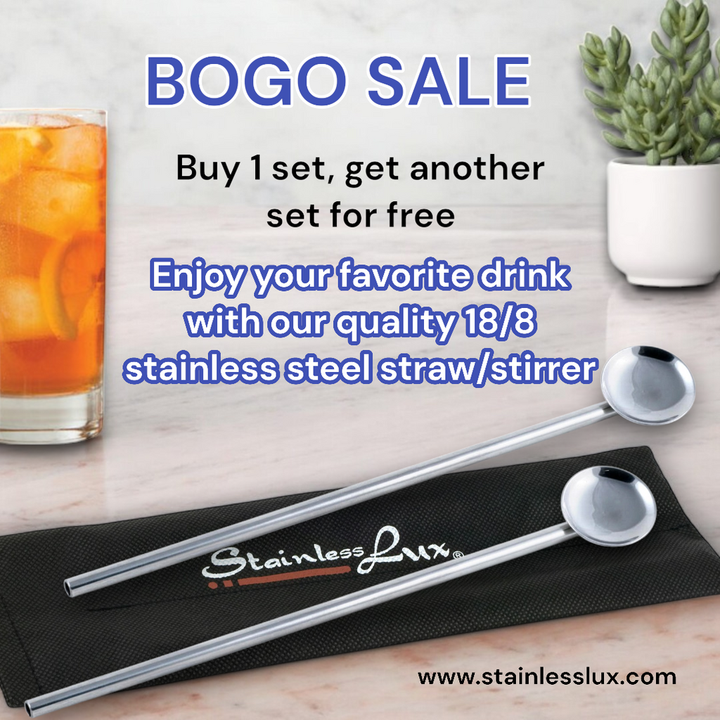 Switch to Stainless Steel Straws: Save the Planet with Our BOGO Sale!