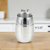 StainlessLUX 73205 Double-Walled Stainless Steel Barrel-Shape Cup (16 oz) - Last One