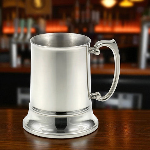 StainlessLUX 73211 Brilliant Double-walled Stainless Steel Large Beer Mug (16 Oz)