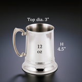 StainlessLUX 73212 Brilliant Double-walled Cute Stainless Steel Beer Mug (12 Oz)