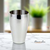 StainlessLUX 73259 Brilliant Stainless Steel Drinking Glass / Water Tumbler / Pub Glass (18 Oz.)