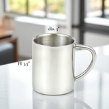 StainlessLUX 73272 Brilliant Stainless Steel Small Drinking Glass / Small Tumbler (10 Oz.)
