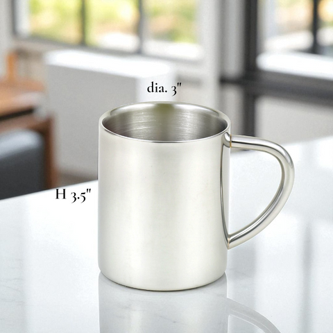 StainlessLUX 73272 Brilliant Stainless Steel Small Drinking Glass / Small Tumbler (10 Oz.)