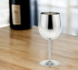 StainlessLUX 73344 Brilliant Stainless Steel Wine Glass / Wine Tasting Goblet (New version with 1/4" taller)