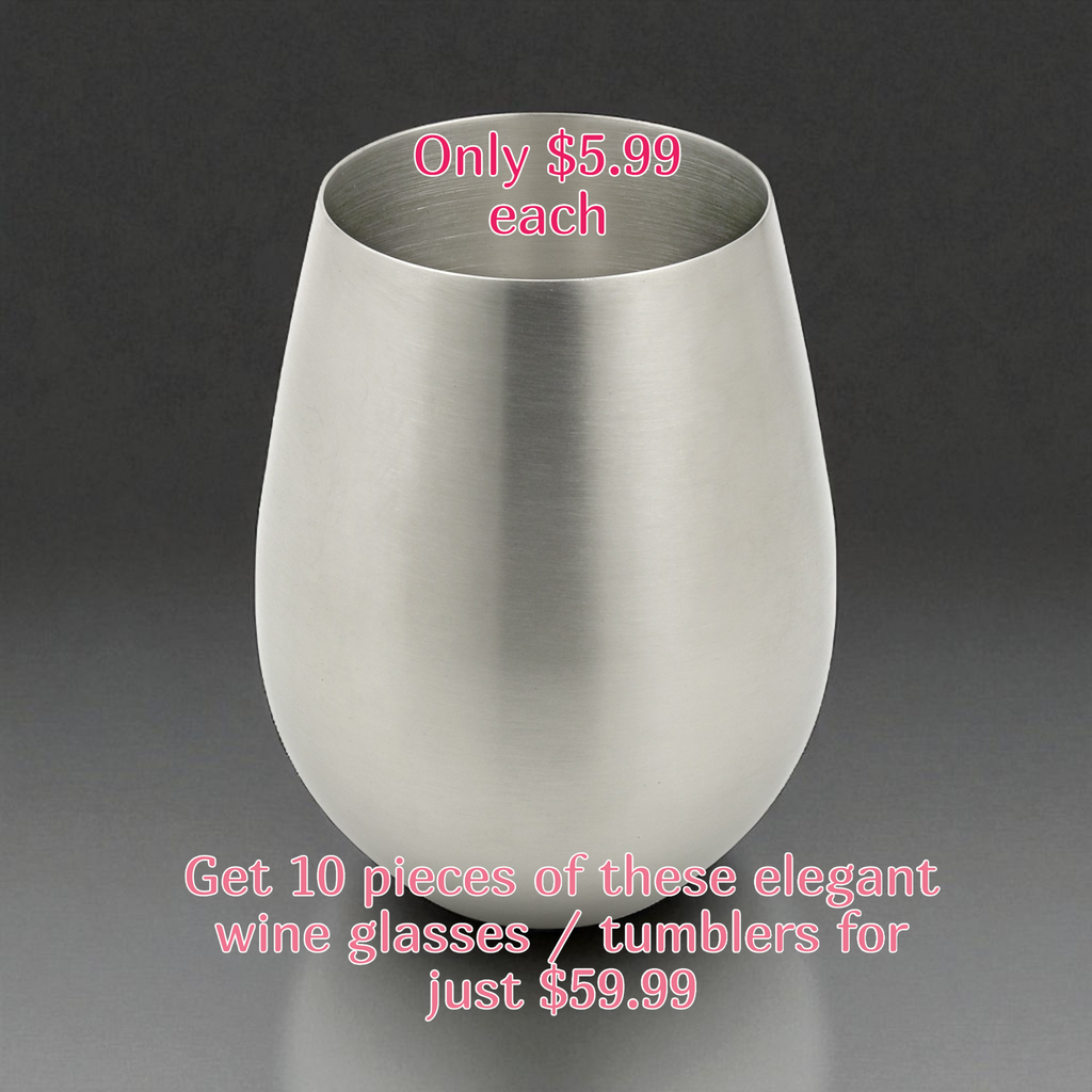 Unbeatable Price for 10 pieces Brushed Stainless Steel Tumbler at Just $59.99