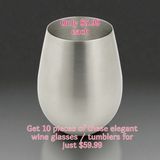 Unbeatable Price for 10 pieces Brushed Stainless Steel Tumbler at Just $59.99