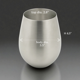 StainlessLUX 73343 Brushed Stainless Steel Tumbler / Glass Cup / Wine Glass (18 fl oz)