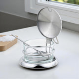 StainlessLUX 73442 Brilliant Wired Stainless Steel Cheese Bowl / Condiment Serving Bowl & Spoon Set - With Minor Exterior Scratch