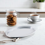 StainlessLUX 75103  Brilliant Stainless Steel Small Oval Tray