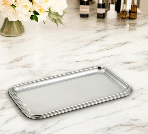 StainlessLUX 75110  Brilliant Stainless Steel Small Rectangle Tray