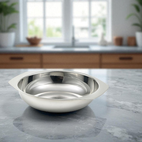 StainlessLUX 75117 Brilliant Stainless Steel Salad Bowl / Side Dish (7.25 by 5 by 2.4 Inches)