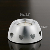 StainlessLUX 77634 Brushed Stainless Steel Tealight Candle Holder Set of 2