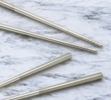 StainlessLUX 77507 Two-tone Stainless Steel Chopsticks (4 Pairs / Set)