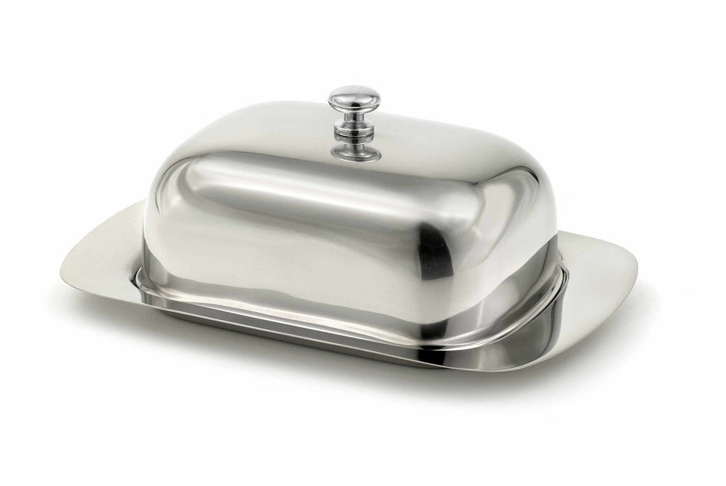 StainlessLUX 75112 Brilliant Stainless Steel Covered Butter Dish