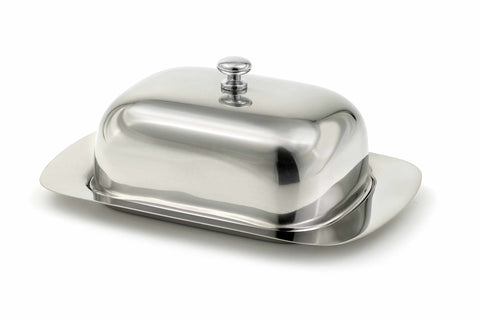 StainlessLUX 75112 Brilliant Stainless Steel Covered Butter Dish